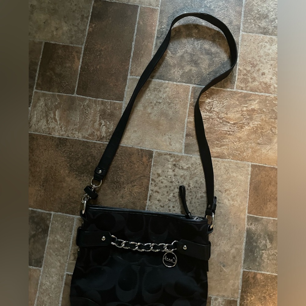 Vintage coach Crossbody Bag with Chain Accent